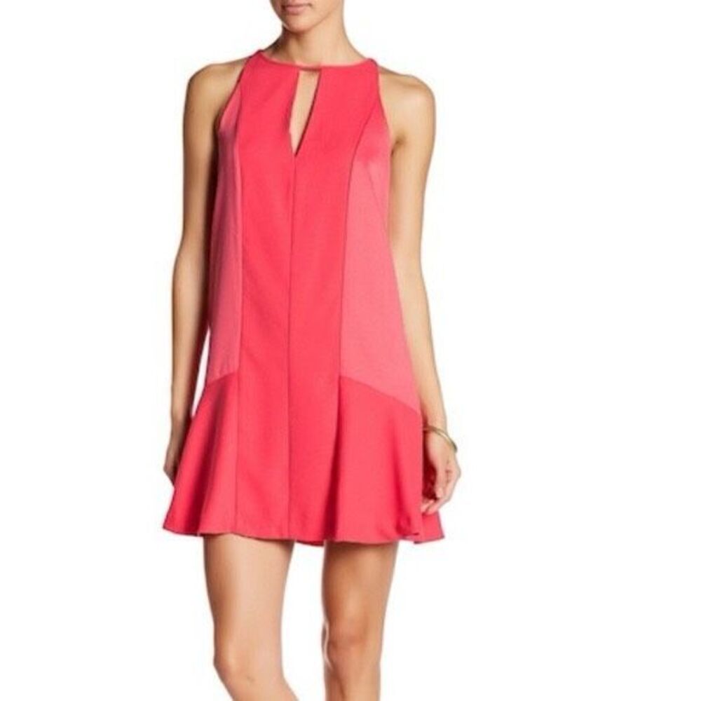 Parker Womens Red Cutout Keyhole Sleeveless Ronan Mini Dress XS